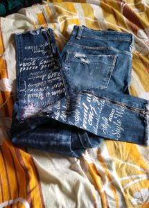Designer Distressed Denim Jeans
