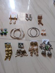 Combo Of 11 Earrings With Freebie
