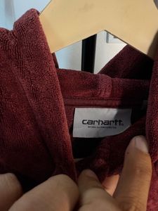 carhartt Maroon Velour Hoodie
