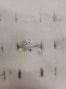 Dual Tone Silver Toe Ring