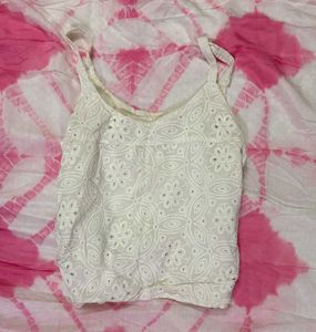 White Floral Top
