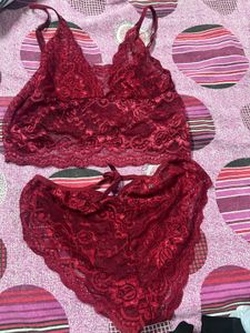 Lace Bralette and Panty Set