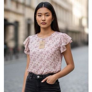 free delivery Floral Print Top