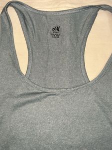 H&amp;M Blue Racerback Tank Top