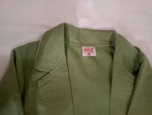 Embroidered Green Western Wear Dress