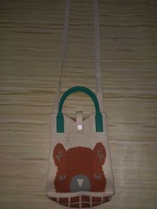 Cute Bear Knit Tote Bag
