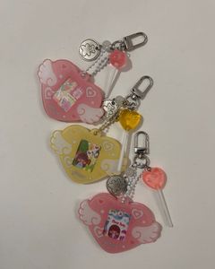 Angel Wings photo Card Keychain