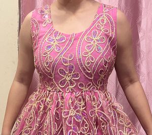 Pink Embellished Party Dress