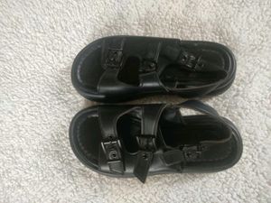 Black Buckle Strap platform Sandals