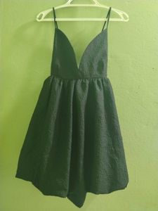 Elegant Black Textured Mini Dress