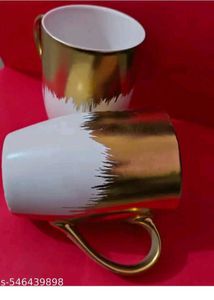 Gold &amp; White Accent Cup quantity 1