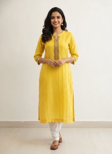pure Chanderi embroidary kurta