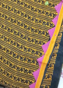 beautiful cotton embroidery saree
