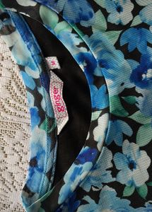 Blue Floral Crop Top