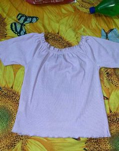 Cute Off-Shoulder "Angel Energy" Top