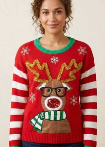 Festive Reindeer Christmas Sweater