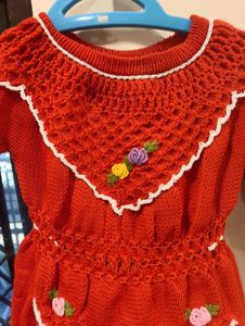 Charming Red Knit Dress