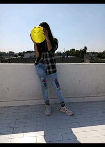 Cute Smiley Face Ripped Jeans