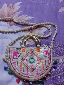 Cute Ethnic Basket  Design  Multi Color Sling Bags