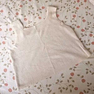 Ribbed Knit Cropped Tank Top