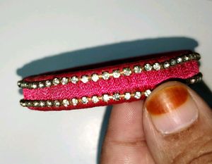 Bangles stone chain &amp; Resham one piece hand made