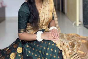 Pure Banarasi silk South Indian 3 piece set