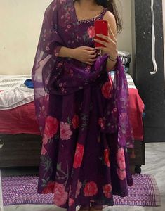 Beautiful Floral Kurta Set with Dupatta