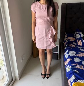 Chic Pink Ruffle Dress