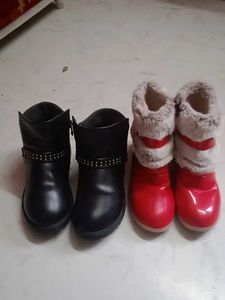 Stylish Black &amp; Red Boots combo fixed price