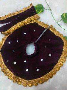 Laduu Gopal  Beautiful Meroon Velvet Dress