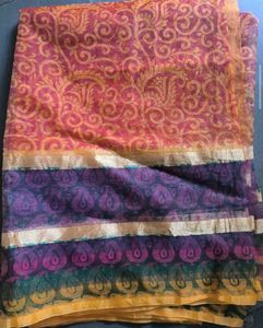 New Paisley Print Saree 🧡