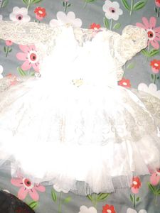 White Lace Baby Dress with Bolero