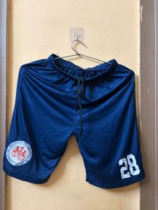 blue jersey with shorts