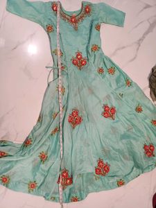 Elegant Embroidered Light Blue one pc S