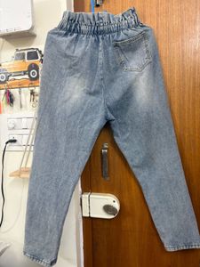 Light Wash Paperbag Waist Jeans