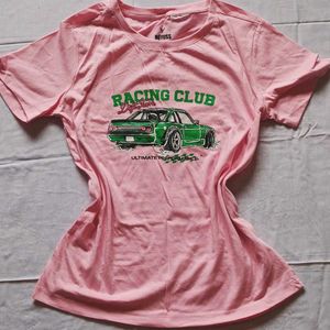 Pink Racing Club Graphic T-Shirt