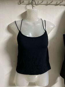 Black Spaghetti Strap Camisole Top