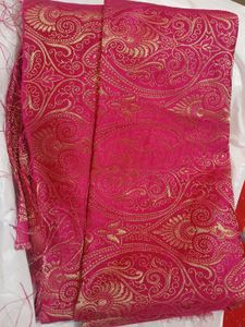 Vibrant Pink Brocade blouse material