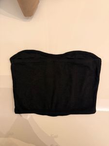 ❗️Black Ribbed Corset Tube top ❗️