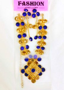 Royal Blue Stone Necklace Set