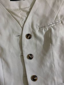 Cream Woven Vest