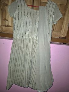 Embroidered Grey sharara