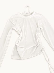 Women’s Side-Ruched Drawstring Long Sleeve Top