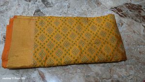 Beautiful Yellow Saree with Golden Border