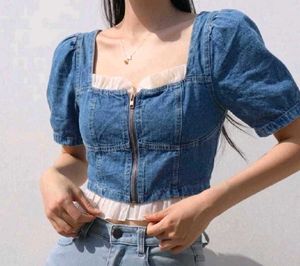 Denim Crop Top