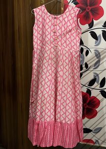 Pink Printed Kurta Set