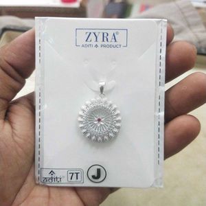 Pure Silver Elegant Round Design Pendant