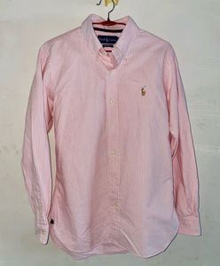 Ralph Lauren  Pink Striped Oxford Shirt
