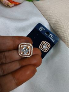 American Diamond Rose Gold Stud