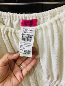 off shoulder summer friendly white Top
